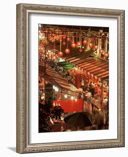 Lanterns and Stalls, Chinatown, Singapore, Southeast Asia-Charcrit Boonsom-Framed Photographic Print