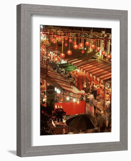 Lanterns and Stalls, Chinatown, Singapore, Southeast Asia-Charcrit Boonsom-Framed Photographic Print