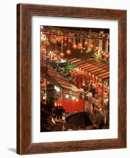 Lanterns and Stalls, Chinatown, Singapore, Southeast Asia-Charcrit Boonsom-Framed Photographic Print