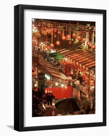 Lanterns and Stalls, Chinatown, Singapore, Southeast Asia-Charcrit Boonsom-Framed Photographic Print