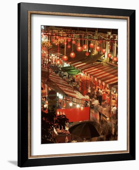 Lanterns and Stalls, Chinatown, Singapore, Southeast Asia-Charcrit Boonsom-Framed Photographic Print