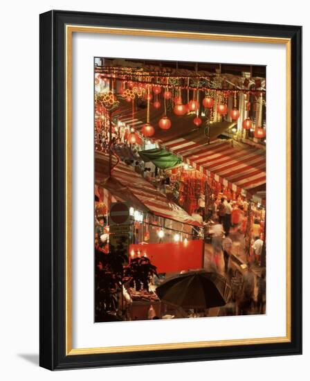 Lanterns and Stalls, Chinatown, Singapore, Southeast Asia-Charcrit Boonsom-Framed Photographic Print