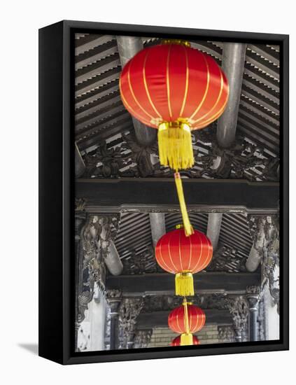 Lanterns at Chen Clan Academy, Guangzhou, Guangdong, China-Ian Trower-Framed Premier Image Canvas