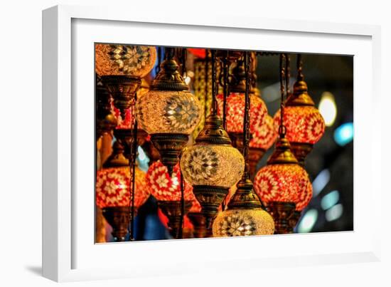 Lanterns at Grand Bazaar Istanbul Turkey-null-Framed Photo