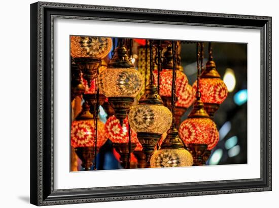 Lanterns at Grand Bazaar Istanbul Turkey-null-Framed Photo