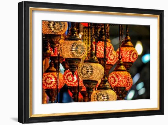 Lanterns at Grand Bazaar Istanbul Turkey-null-Framed Photo