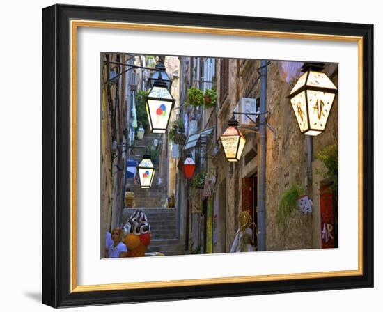 Lanterns, Dubrovnik, Dalmatia, Croatia-Neil Farrin-Framed Photographic Print