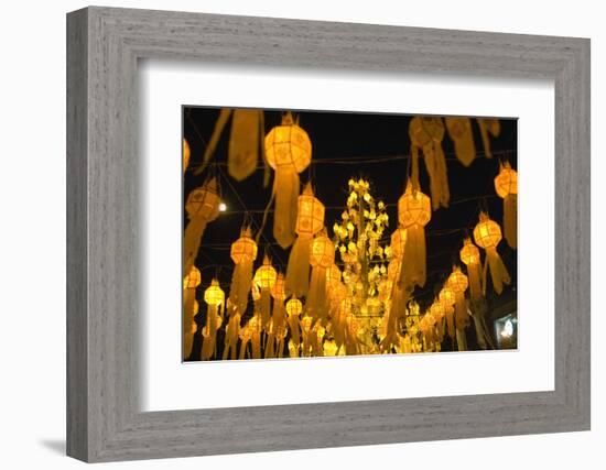 Lanterns for Loi Krathong festival.-Alison Wright-Framed Photographic Print