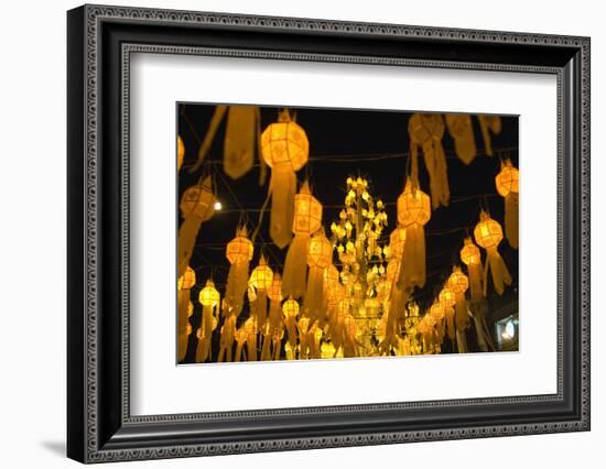 Lanterns for Loi Krathong festival.-Alison Wright-Framed Photographic Print