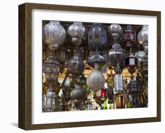 Lanterns for Sale in the Souk, Marrakech (Marrakesh), Morocco, North Africa, Africa-Nico Tondini-Framed Photographic Print