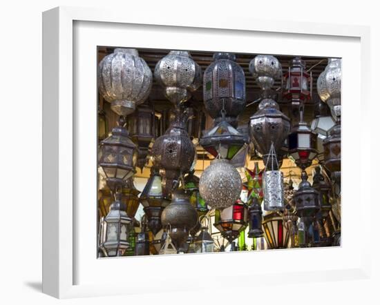Lanterns for Sale in the Souk, Marrakech (Marrakesh), Morocco, North Africa, Africa-Nico Tondini-Framed Photographic Print