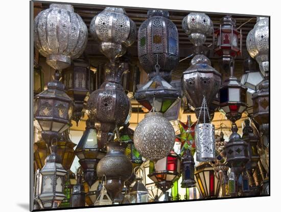 Lanterns for Sale in the Souk, Marrakech (Marrakesh), Morocco, North Africa, Africa-Nico Tondini-Mounted Photographic Print