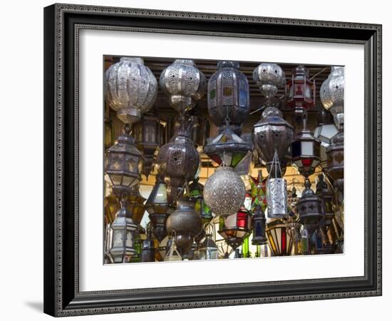 Lanterns for Sale in the Souk, Marrakech (Marrakesh), Morocco, North Africa, Africa-Nico Tondini-Framed Photographic Print