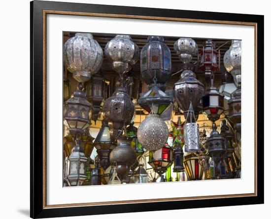 Lanterns for Sale in the Souk, Marrakech (Marrakesh), Morocco, North Africa, Africa-Nico Tondini-Framed Photographic Print