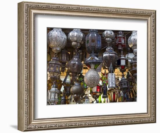 Lanterns for Sale in the Souk, Marrakech (Marrakesh), Morocco, North Africa, Africa-Nico Tondini-Framed Photographic Print