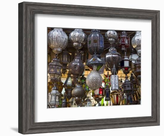 Lanterns for Sale in the Souk, Marrakech (Marrakesh), Morocco, North Africa, Africa-Nico Tondini-Framed Photographic Print