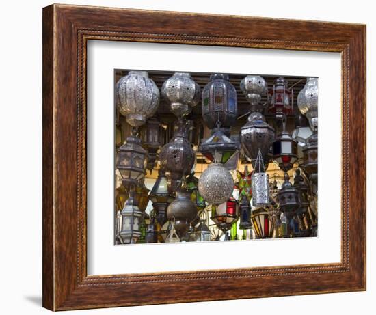 Lanterns for Sale in the Souk, Marrakech (Marrakesh), Morocco, North Africa, Africa-Nico Tondini-Framed Photographic Print