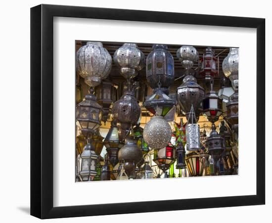 Lanterns for Sale in the Souk, Marrakech (Marrakesh), Morocco, North Africa, Africa-Nico Tondini-Framed Photographic Print