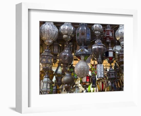 Lanterns for Sale in the Souk, Marrakech (Marrakesh), Morocco, North Africa, Africa-Nico Tondini-Framed Photographic Print