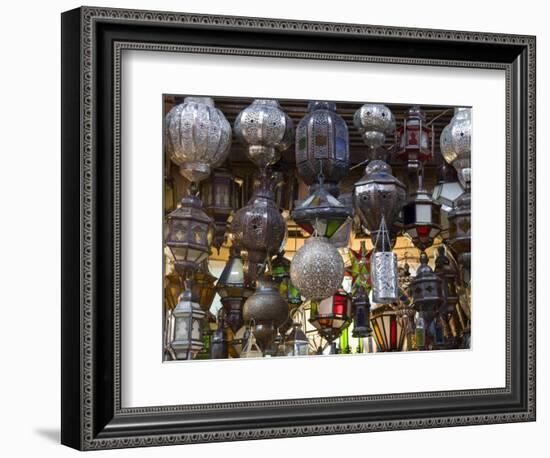 Lanterns for Sale in the Souk, Marrakech (Marrakesh), Morocco, North Africa, Africa-Nico Tondini-Framed Photographic Print