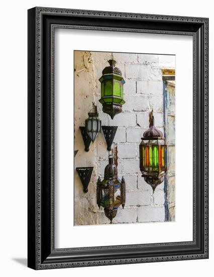 Lanterns for sale in the Souk, Marrakech, Morocco.-Nico Tondini-Framed Photographic Print