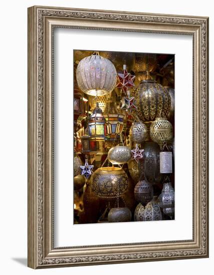 Lanterns for Sale in the Souk, Marrakesh, Morocco, North Africa, Africa-Simon Montgomery-Framed Photographic Print