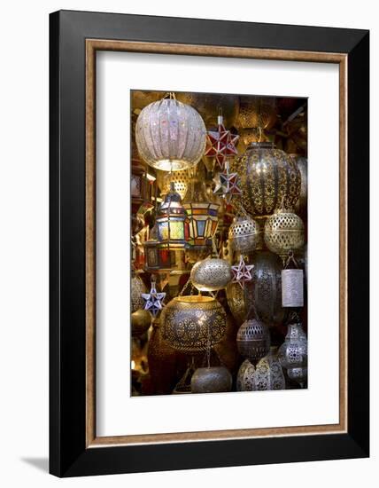 Lanterns for Sale in the Souk, Marrakesh, Morocco, North Africa, Africa-Simon Montgomery-Framed Photographic Print