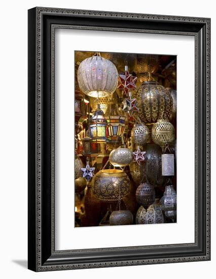 Lanterns for Sale in the Souk, Marrakesh, Morocco, North Africa, Africa-Simon Montgomery-Framed Photographic Print