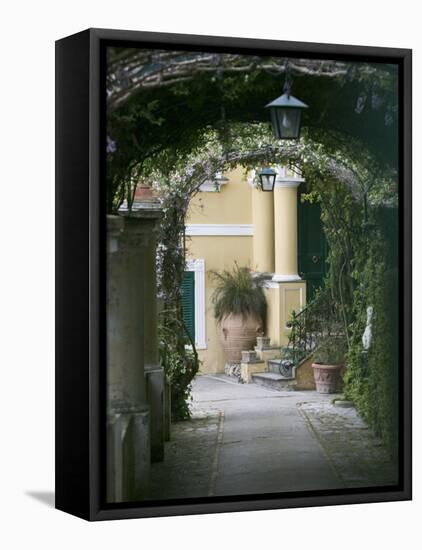 Lanterns Hanging in a Garden, Capri, Naples, Campania, Italy-null-Framed Premier Image Canvas
