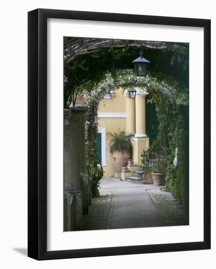 Lanterns Hanging in a Garden, Capri, Naples, Campania, Italy-null-Framed Photographic Print