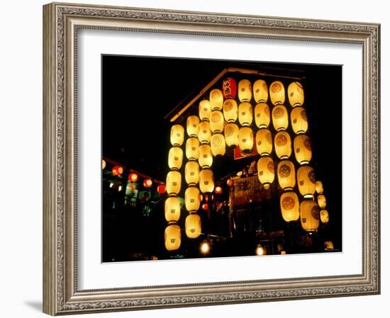 Lanterns on Gion Festival Eve, July, Kyoto, Japan-null-Framed Photographic Print