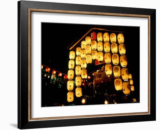 Lanterns on Gion Festival Eve, July, Kyoto, Japan-null-Framed Photographic Print