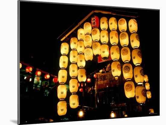 Lanterns on Gion Festival Eve, July, Kyoto, Japan-null-Mounted Photographic Print