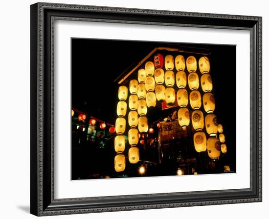 Lanterns on Gion Festival Eve, July, Kyoto, Japan-null-Framed Photographic Print