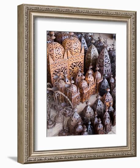 Lanterns, Place Des Ferblantiers (Ironmongers Square), Marrakech, Morocco, North Africa, Africa-Ethel Davies-Framed Photographic Print