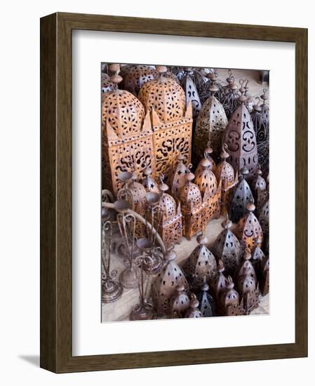 Lanterns, Place Des Ferblantiers (Ironmongers Square), Marrakech, Morocco, North Africa, Africa-Ethel Davies-Framed Photographic Print