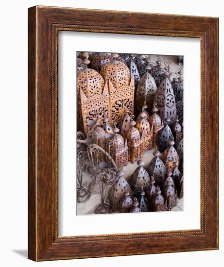 Lanterns, Place Des Ferblantiers (Ironmongers Square), Marrakech, Morocco, North Africa, Africa-Ethel Davies-Framed Photographic Print