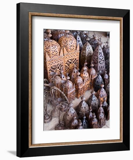 Lanterns, Place Des Ferblantiers (Ironmongers Square), Marrakech, Morocco, North Africa, Africa-Ethel Davies-Framed Photographic Print