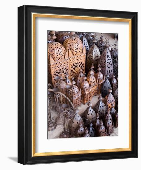 Lanterns, Place Des Ferblantiers (Ironmongers Square), Marrakech, Morocco, North Africa, Africa-Ethel Davies-Framed Photographic Print