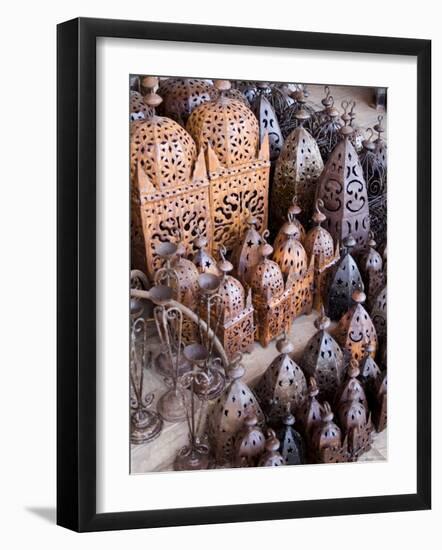 Lanterns, Place Des Ferblantiers (Ironmongers Square), Marrakech, Morocco, North Africa, Africa-Ethel Davies-Framed Photographic Print