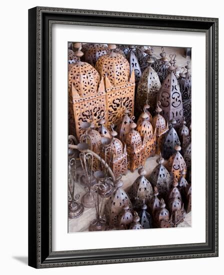 Lanterns, Place Des Ferblantiers (Ironmongers Square), Marrakech, Morocco, North Africa, Africa-Ethel Davies-Framed Photographic Print