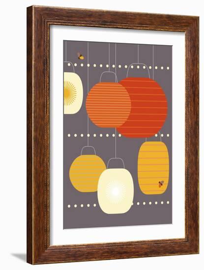 Lanterns-Dicky Bird-Framed Giclee Print