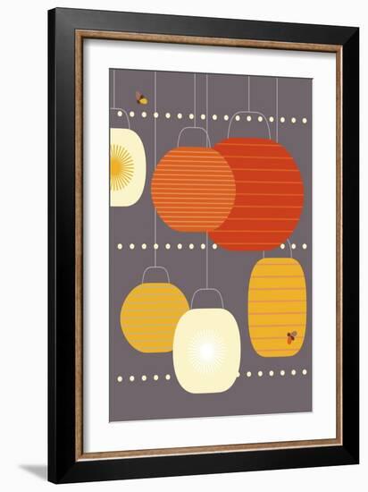 Lanterns-Dicky Bird-Framed Giclee Print