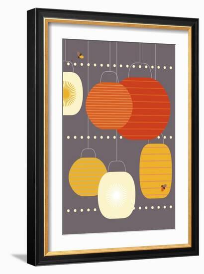 Lanterns-Dicky Bird-Framed Giclee Print