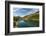 Lanuza lake and village and Pena Foratata peak in the scenic upper Tena Valley, Sallent de Gallego,-Robert Francis-Framed Photographic Print