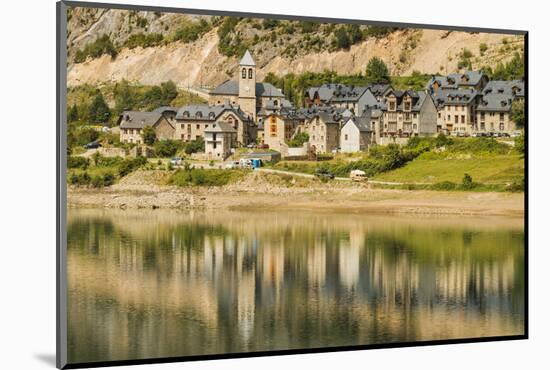 Lanuza village, abandoned after a dam created Lake Lanuza, now rebuilt, Sallent de Gallego, Pyrenee-Robert Francis-Mounted Photographic Print