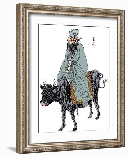 Lao-Tzu, ancient Chinese philosopher and inspiration of Taoism, late 19th century-Anon-Framed Giclee Print