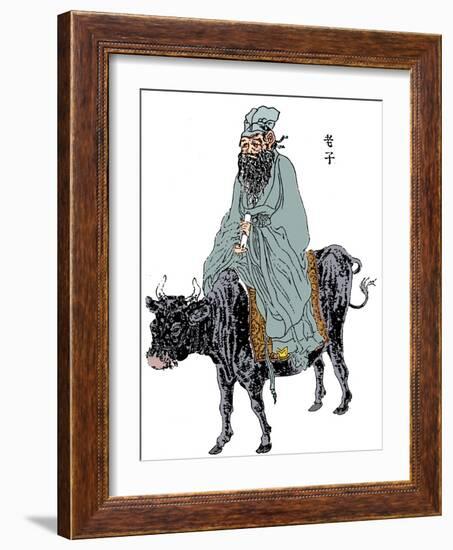 Lao-Tzu, ancient Chinese philosopher and inspiration of Taoism, late 19th century-Anon-Framed Giclee Print