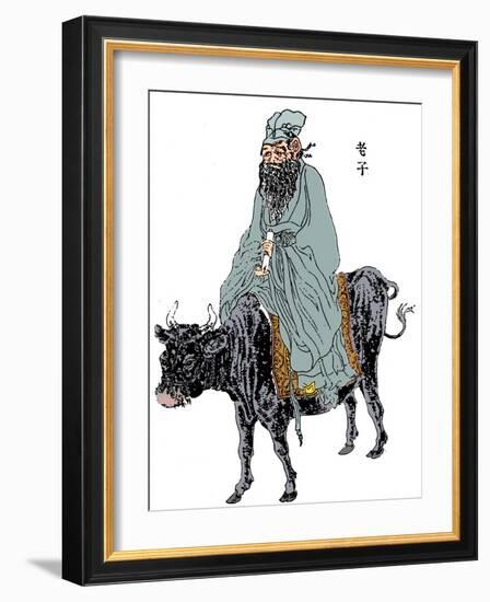 Lao-Tzu, ancient Chinese philosopher and inspiration of Taoism, late 19th century-Anon-Framed Giclee Print