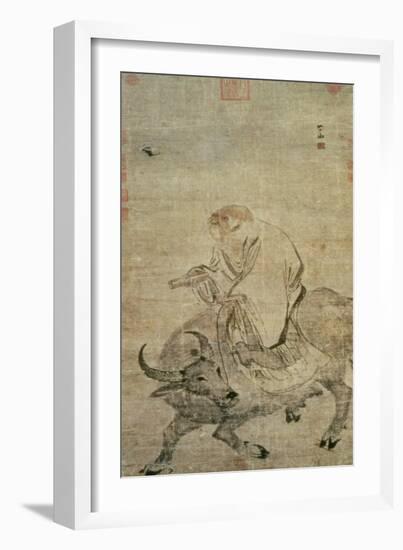 Lao-Tzu (circa 604-531 BC) Riding His Ox, Chinese, Ming Dynasty (1368-1644)-null-Framed Giclee Print
